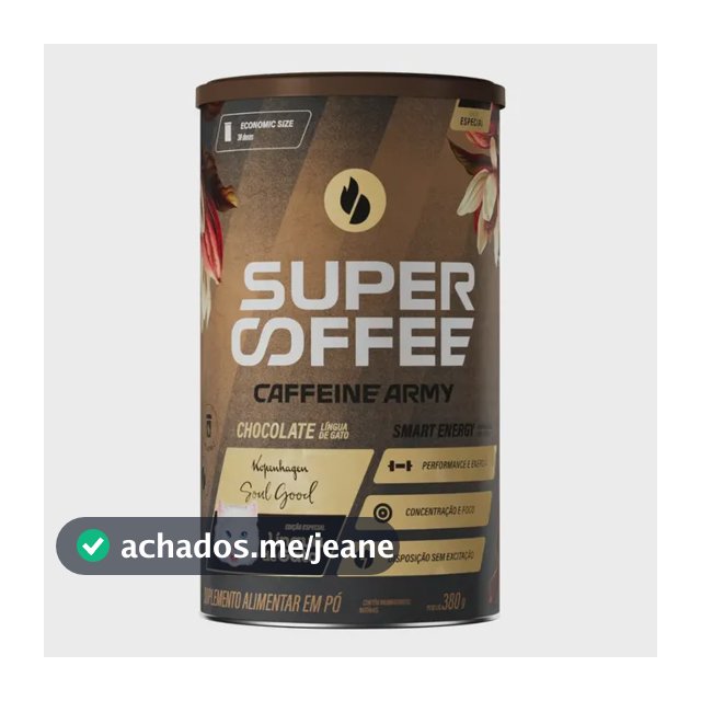 Cafeína Caffeine Army Supercoffee - Lingua De Gato Em Pó Sabor Chocolate Ao Leite X 380ml