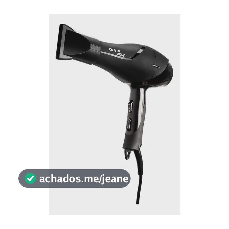 Secador De Cabelos Motor Ac Profissional Easy 1700w Taiff Preto
