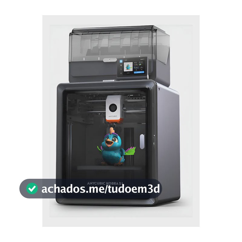 Impressora 3D Anycubic Kobra S1 Combo CoreXY Multicor 250x250x250mm