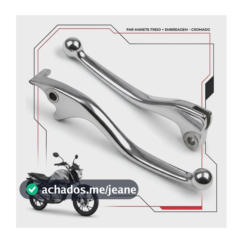 Par Manete Cromado Cg Titan Fan 125 150 160 Freio A Disco Cromado