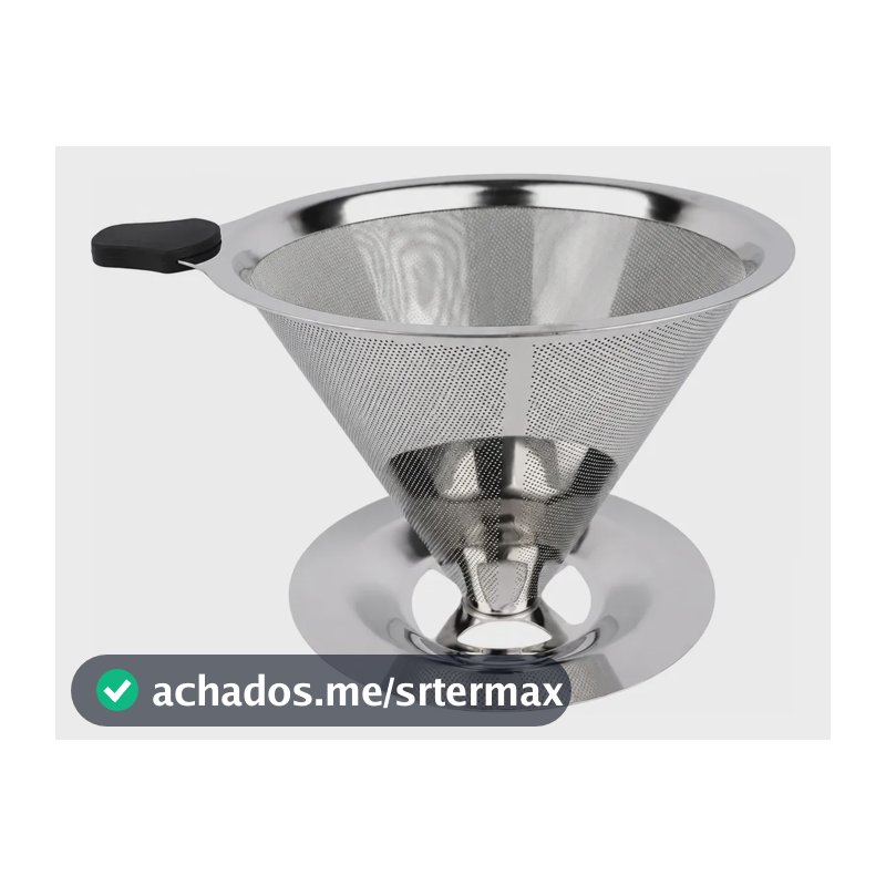 Coador De Café Inox 103 Com Filtro Permanente Reutilizável Sem Papel Peneira Lavável Para Café Coado