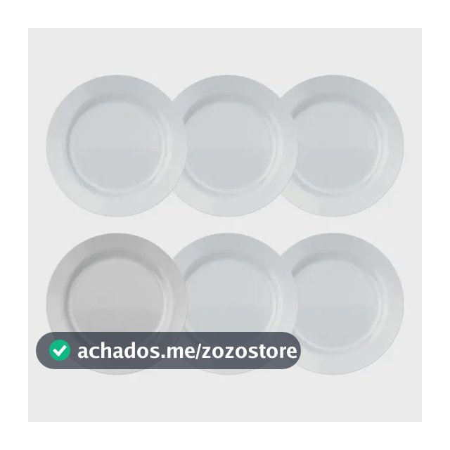 Jogo De Pratos Rasos Duralex Vidro Nadir Opalino Kit 6 Unid Branco -1