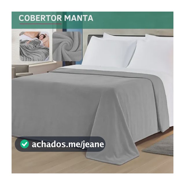 Cobertor Manta Microfibra Casal Super Macio Quentinho Toque Aveludado Hotel Luxo Confortável Premium Cor Cinza