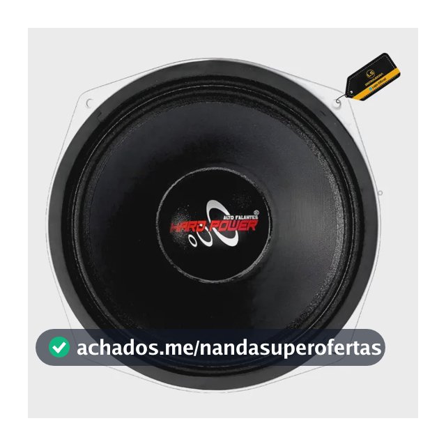 Alto Falante 10 Polegada Hardpower Hp400h Médio Grave 8ohms Preto