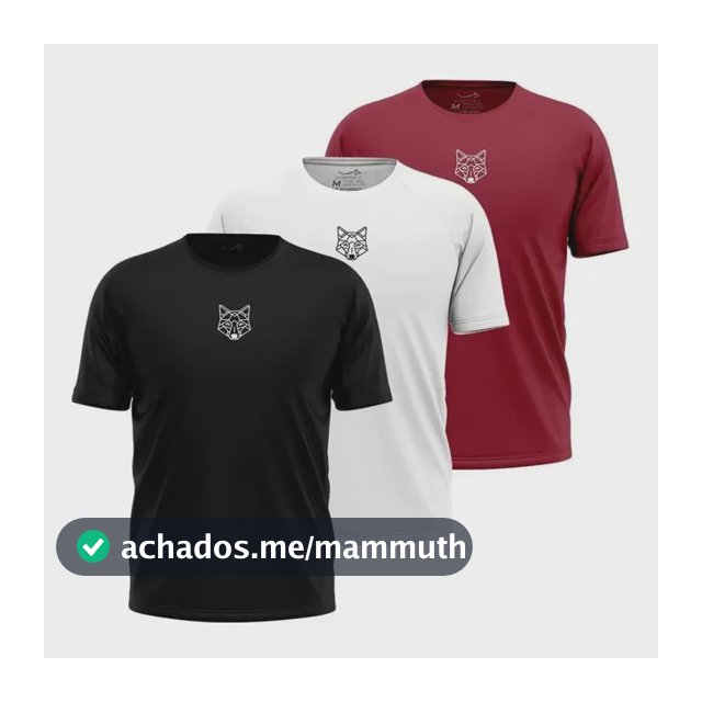 Kit 3 Camisetas Masculina Dry Alpha Lobo Geométrico