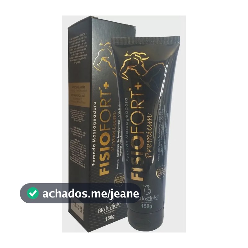 Fisiofort Premium Preta Pomada Massageadora 150g - HURACAN DISTRIBUIDORA