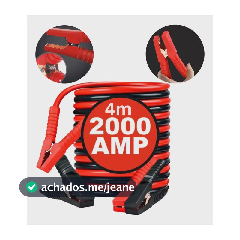 Cabo Auxiliar De Partida Bateria Automotiva 4m 2000amp
