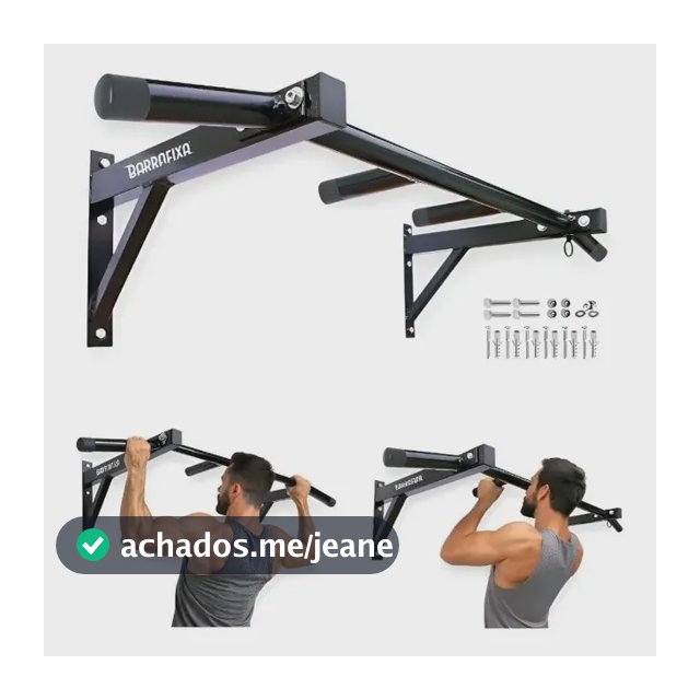 Barra Fixa De Parede Pull-up Modelo Externo Interno Completa Preto