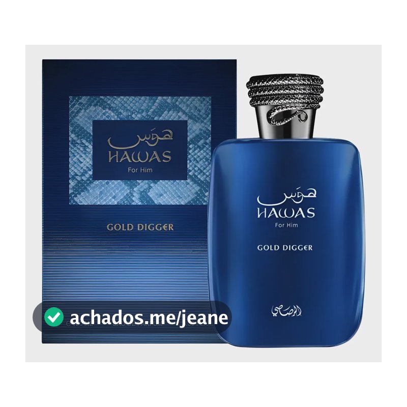 Perfume Hawas Gold Digger Rasasi Edp 100ml Árabe Lançamento