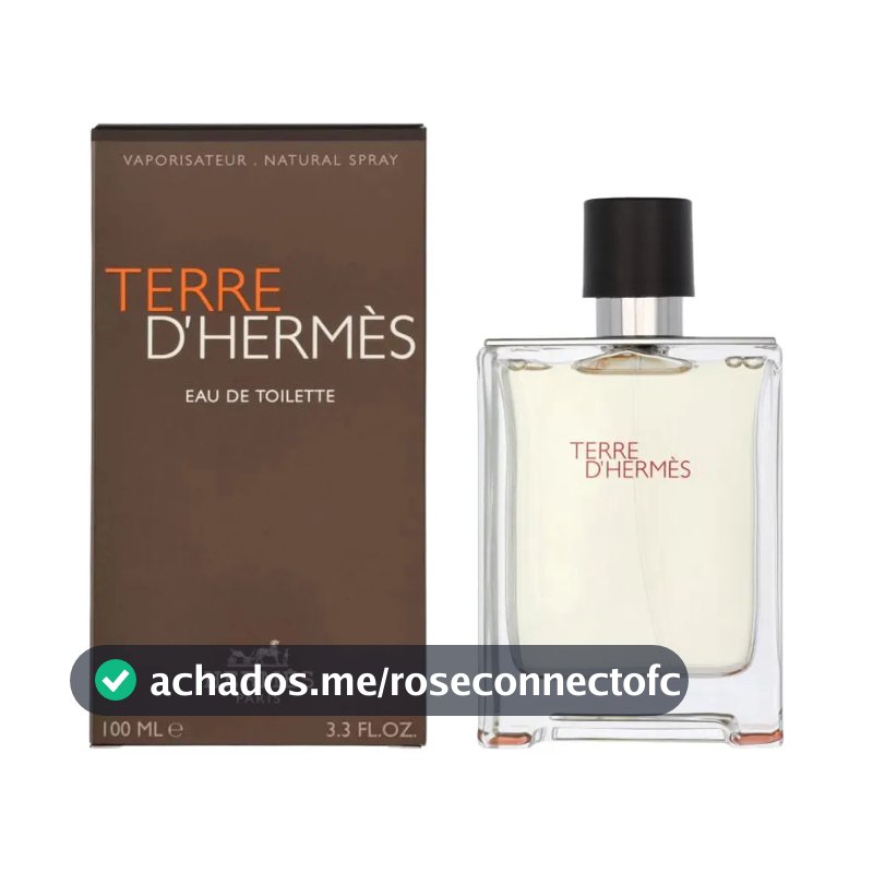 Perfume Hermès Terre d'Hermès EDT Homem 100ml – Notas de Laranja, Pimenta e Vetiver