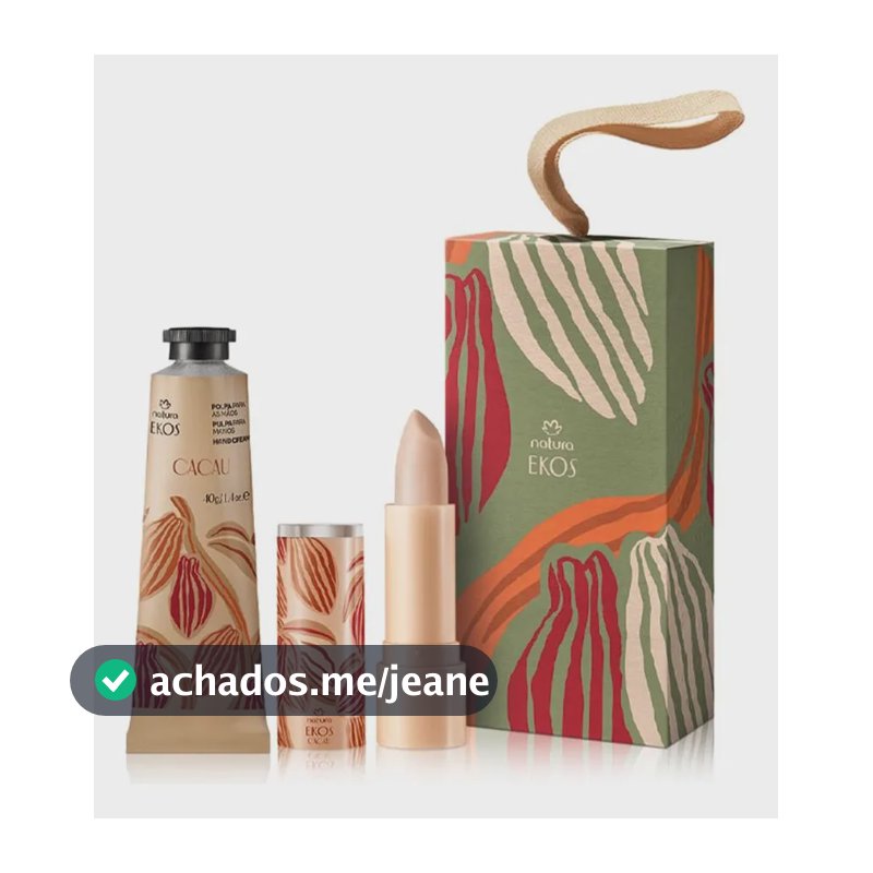 Kit Hidratante Para Mãos E Lábios Natura Ekos Cacau 40g