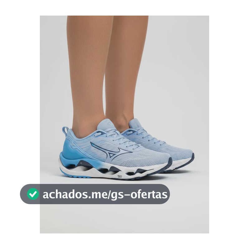 Tênis Mizuno Wave Stratos 3 Feminino Original Azul-claro 36
