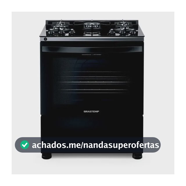 Fogão Brastemp BFS5VCE 5 Bocas Preto Com Mesa de Vidro e Turbo Chama