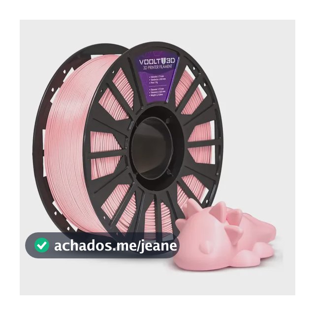 Filamento Voolt3D Pla 1.75mm Premium Alto Teor De Pureza 1kg Cor Rosa Bebe