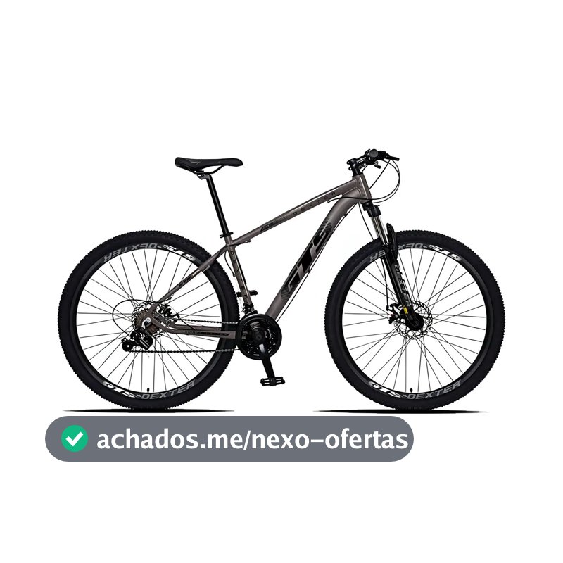 Bicicleta Aro 29 Gts Dexter 24 Marchas Freio A Disco Cor Grafite Com Preto Tamanho Do Quadro 21