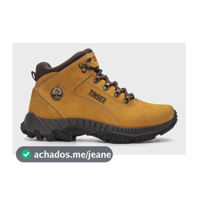 Bota Atlântic Timber Adventure Trilha Em Couro Legitimo Amarelo 39 Br