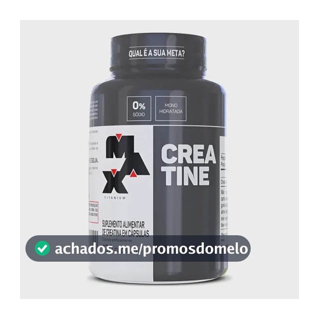 Creatina Max Titanium monohidratada micronizada pura em cápsula Sem sabor de 120 un