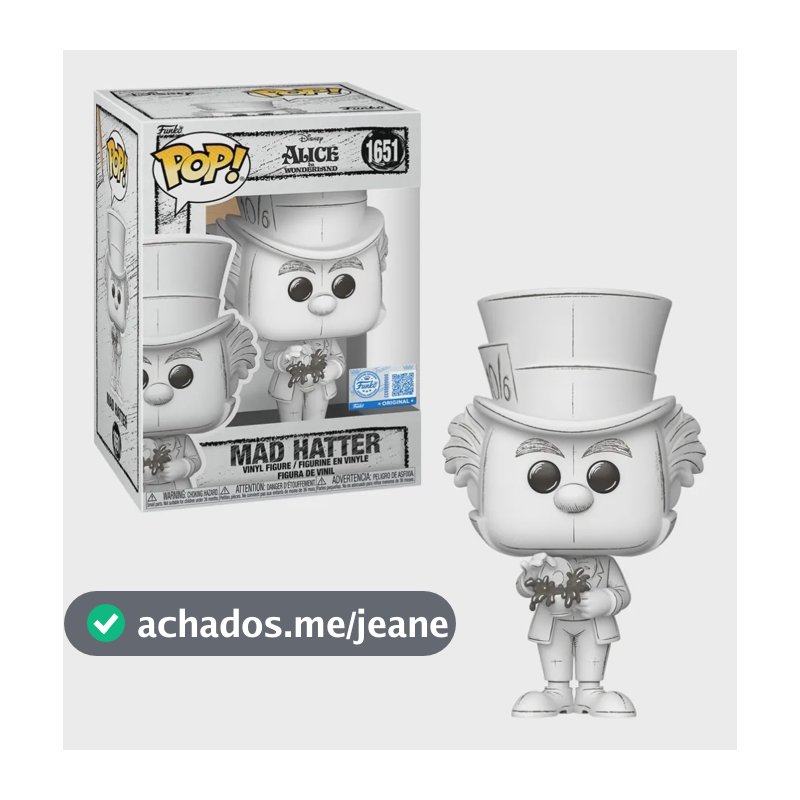 Boneco Funko Pop! Disney Esboços - Chapeleiro Maluco