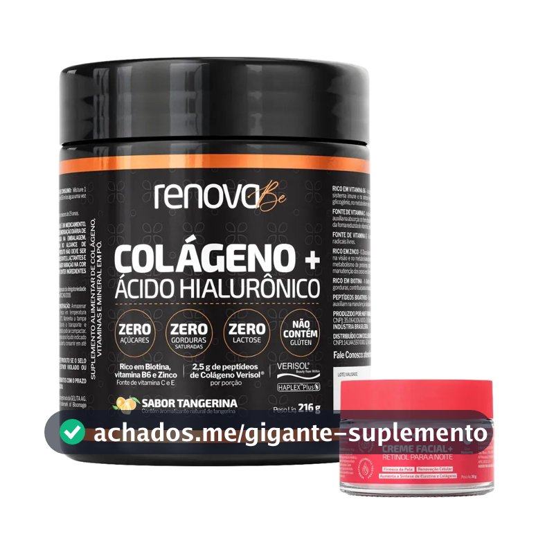 Kit Colágeno Verisol Com Ácido Hialurônico Renova Be
