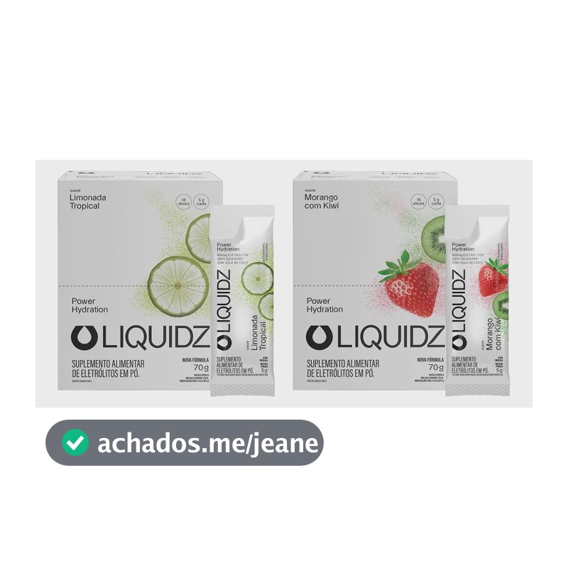 Liquidz Eletrólitos Zero Açúcar 2 Sabores - 2cx c/14 Sachês