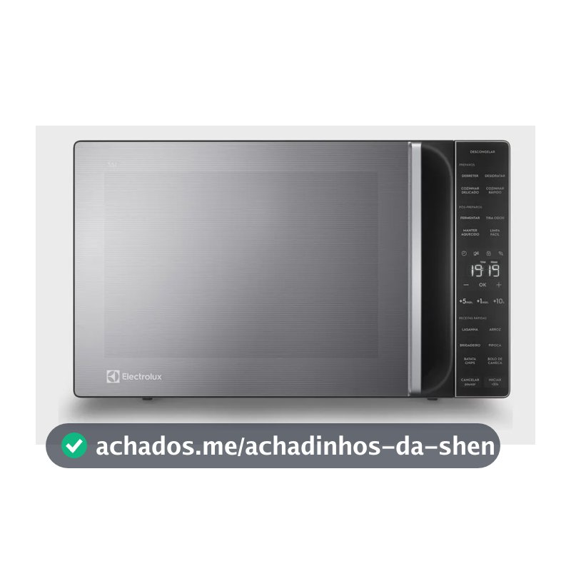 Micro-ondas Electrolux 36L cor Inox Efficient com Descongelamento Assistido ME36S