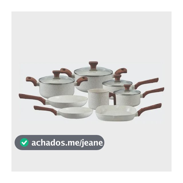Conjunto De 8 Panelas Pratic Cook Marmol Indução Mimo Style Cor Branco