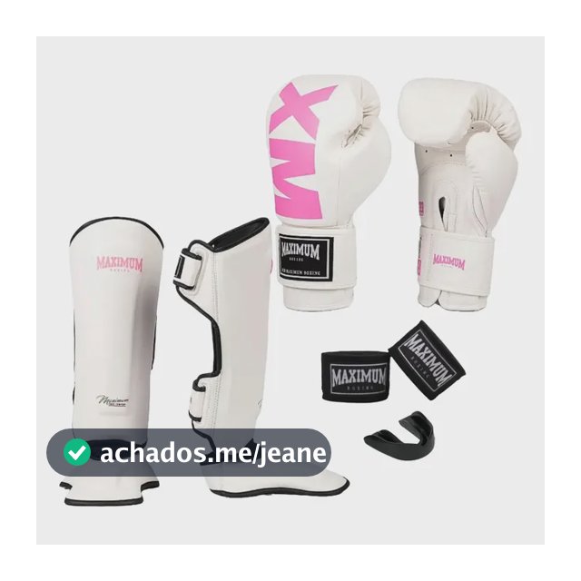 Kit Luva Muay Thai Mxm + Caneleira + Band. + Bucal - Maximum