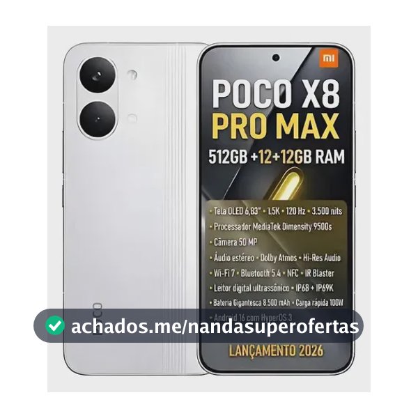 Xiaomi Poco X8 Pro Max 12gb +12gb Ram 512gb Global Nfc Cor Branco