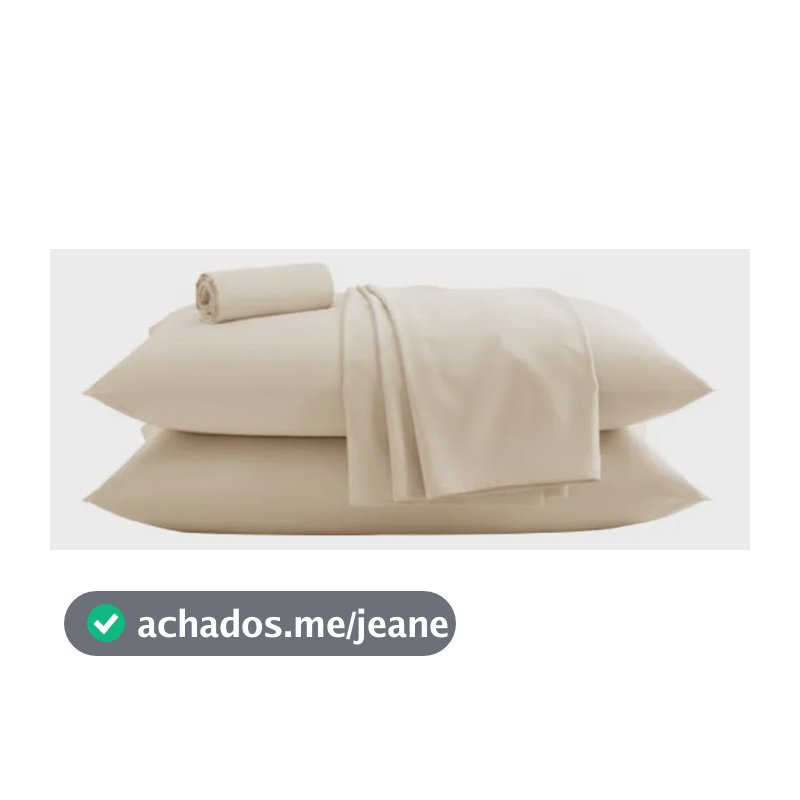 Conjunto Lençol 4 Peças Casal Bege Mesclado Koerich Casa Bege Mesclado