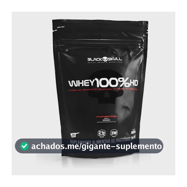 Whey 100% Hd Refil Black Skull - 900g (wpc, Wpi E Wph) Cavei