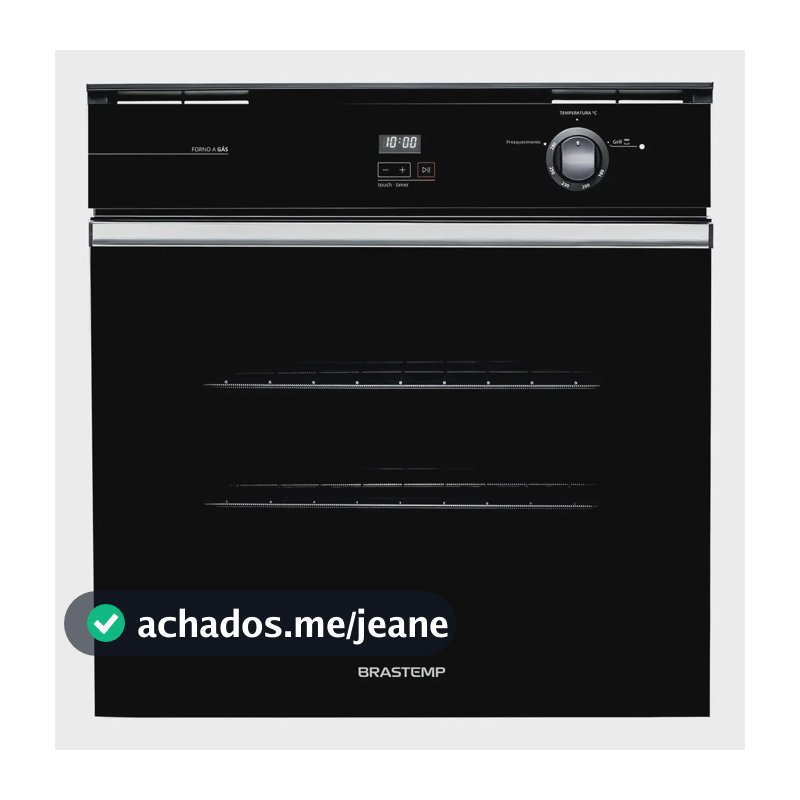 Forno de Embutir a Gás Brastemp 78L Preto Grill - BOA84AE