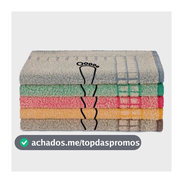 Kit 05 Tapete P/ Banheiro Felpudo 45x70cm 100%algodão Oferta