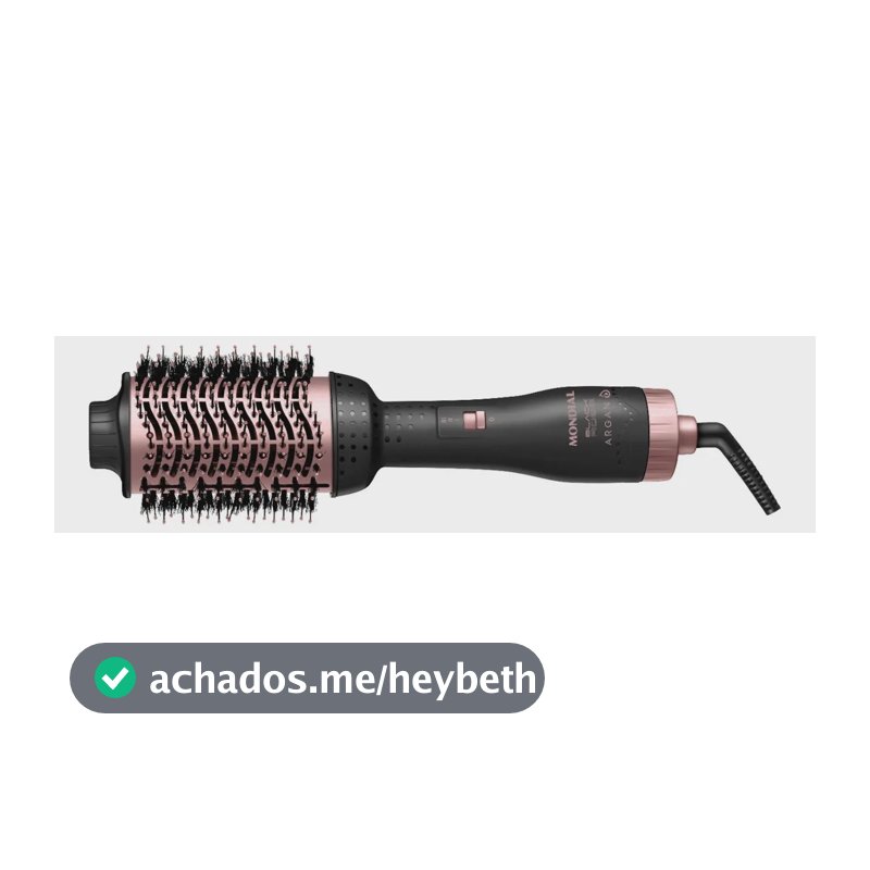 Escova Secadora Es-14-BI Black Rose Argan 1200W Mondial