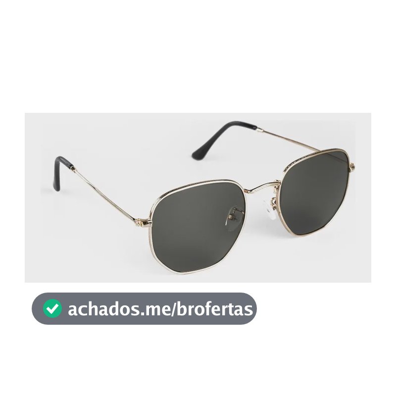 Óculos De Sol Saint Germain Dourado Harbor Aviador Uv400 Lente Preto Desenho Espelho