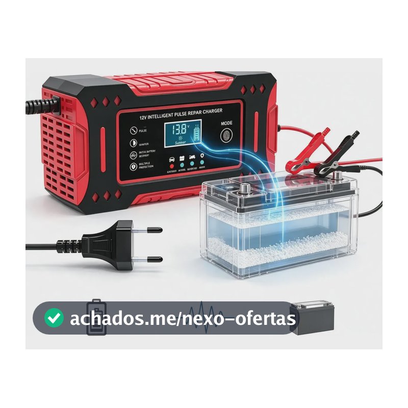 Carregador Reparador Bateria 12v 6a Bivolt Inteligente Preto Acessorios Para Veiculos  Pecas Nauticas Motores E Pecas  Baterias E Acessorios Carregadores De Bateria