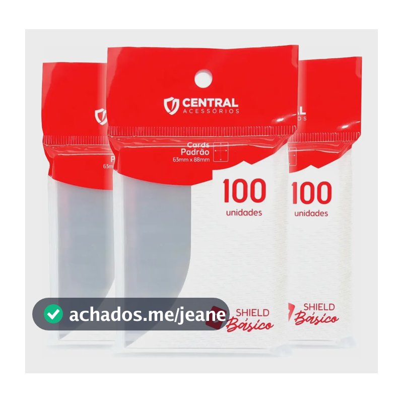 Kit Central 2 Pacotes 100 Sleeves Shields Transparente Magic Kit Central 2 Pacotes 100 Sleeves Shields Transparente Magic Pokémon Tcg