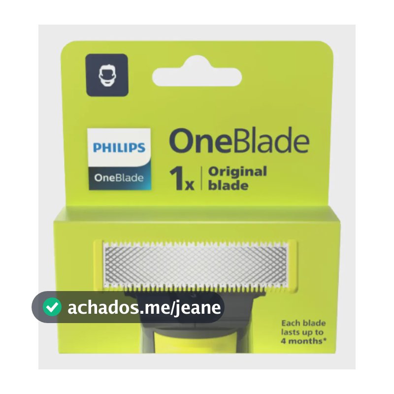 Philips Lâmina de Reposição OneBlade 1 Unidade | Tecnologia OneBlade | Compatível com todos os aparelhos OneBlade | Uso seco ou molhado | QP210/51