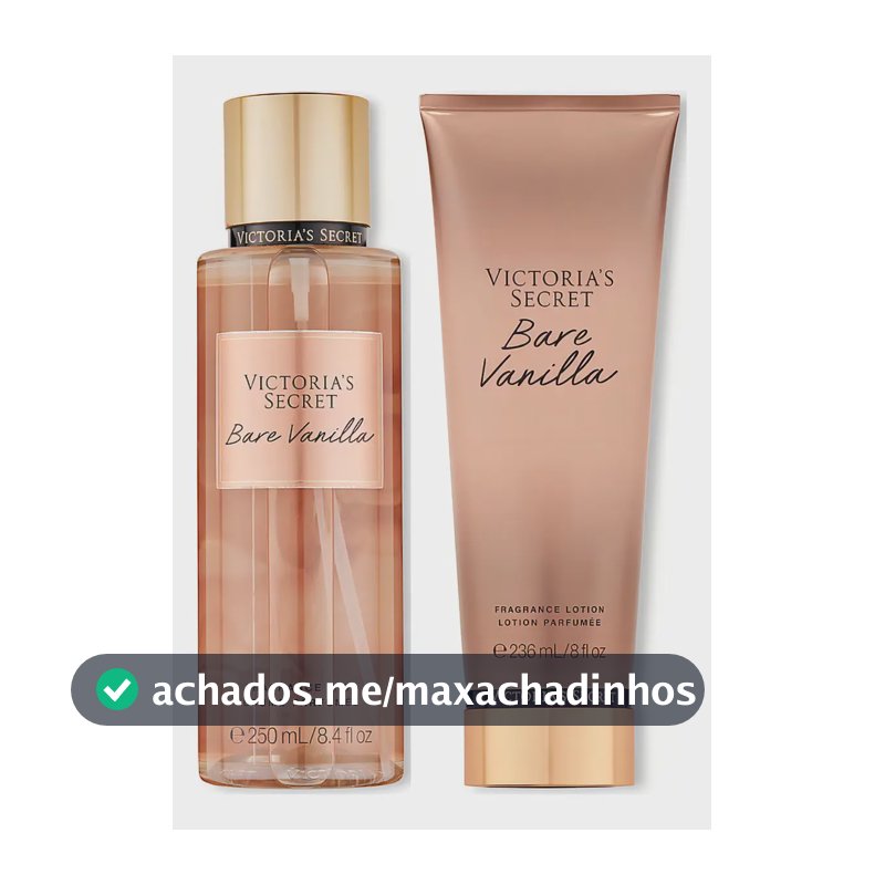 Kit Bare Vanilla Body Splash + Body Lotion Victoria's Secret Fragrância Baunilha