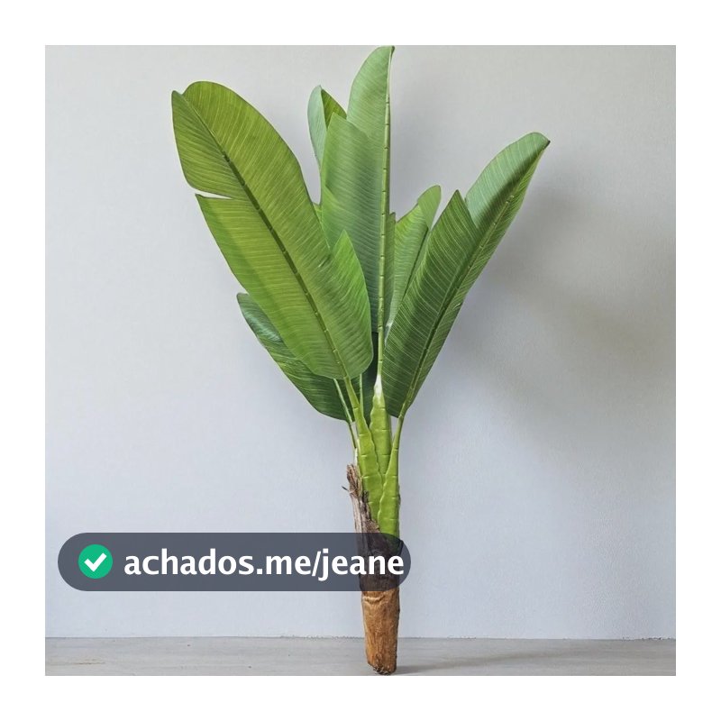 Árvore Artificial Bananeira Sem Vaso Super Realista Verde-limão