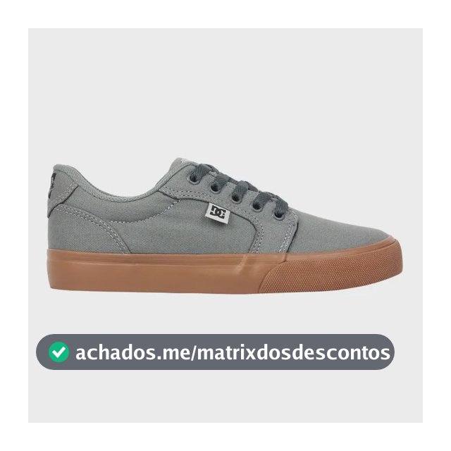 Tênis Dc Shoes Anvil Tx La Grey Black Grey