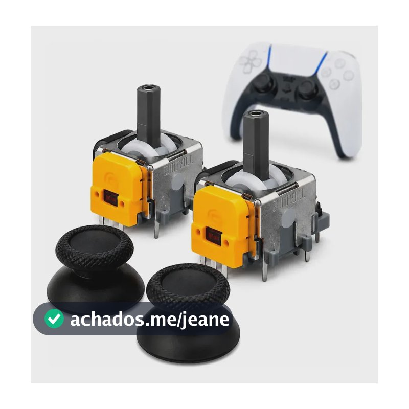 Kit 2 Analógicos Magnéticos Hall Effect para Controle PS5 DualSense Alta Precisão Anti Drift Reposição Joystick