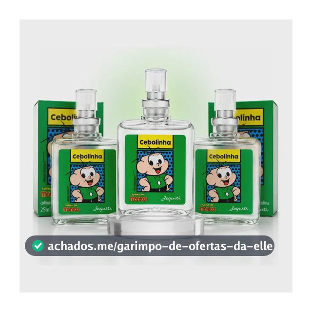 Kit 3 Perfumes Cebolinha Jequiti 25ml Infantil Turma da Mônica Colônia Masculina Kit Presente Original