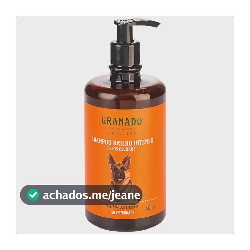 Shampoo Granado Pet Brilho Intenso Pelos Escuros 500ml