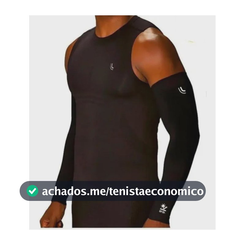 Manguito Lupo Proteção Solar Uv 50+ Vôlei Ciclismo Cor Preto Tamanho M