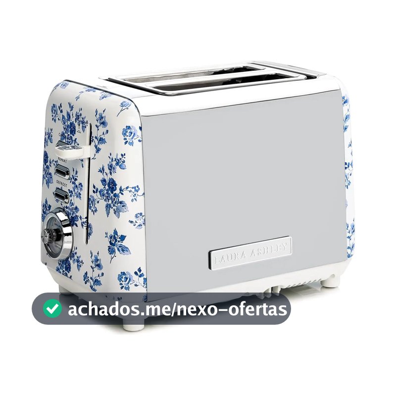 Vq Laura Ashley China Rose Stainless Steel 2 Slice Toaster |