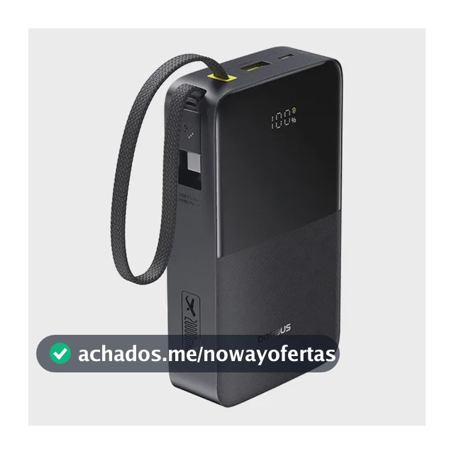 Power Bank Baseus Turbo Bipow2 Pro 20000mah 22.5w Cor Preto