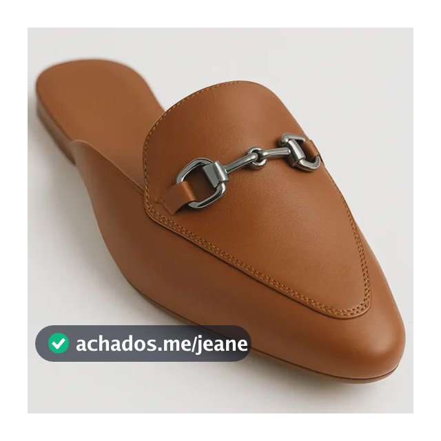 Sapatilha Mule Feminina Com Enfeite Moda Mule Bico Fino