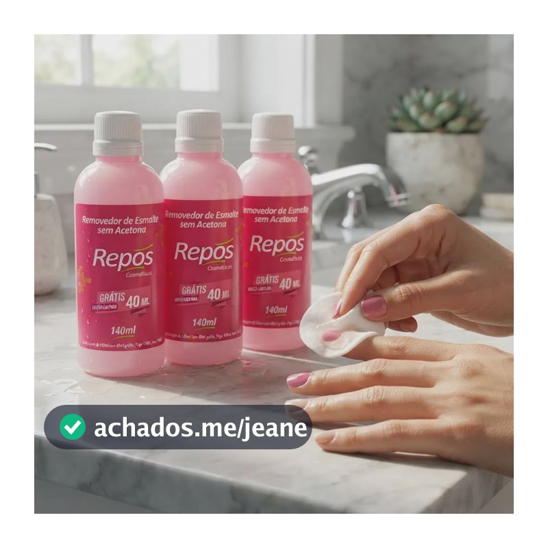 Kit Com 3 Removedores De Esmalte Sem Acetona Repos