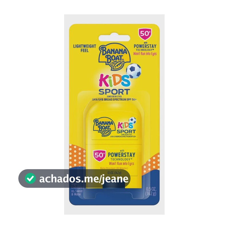 Protetor Solar Banana Boat Kids Sport em Bastão FPS 50+ 14 g