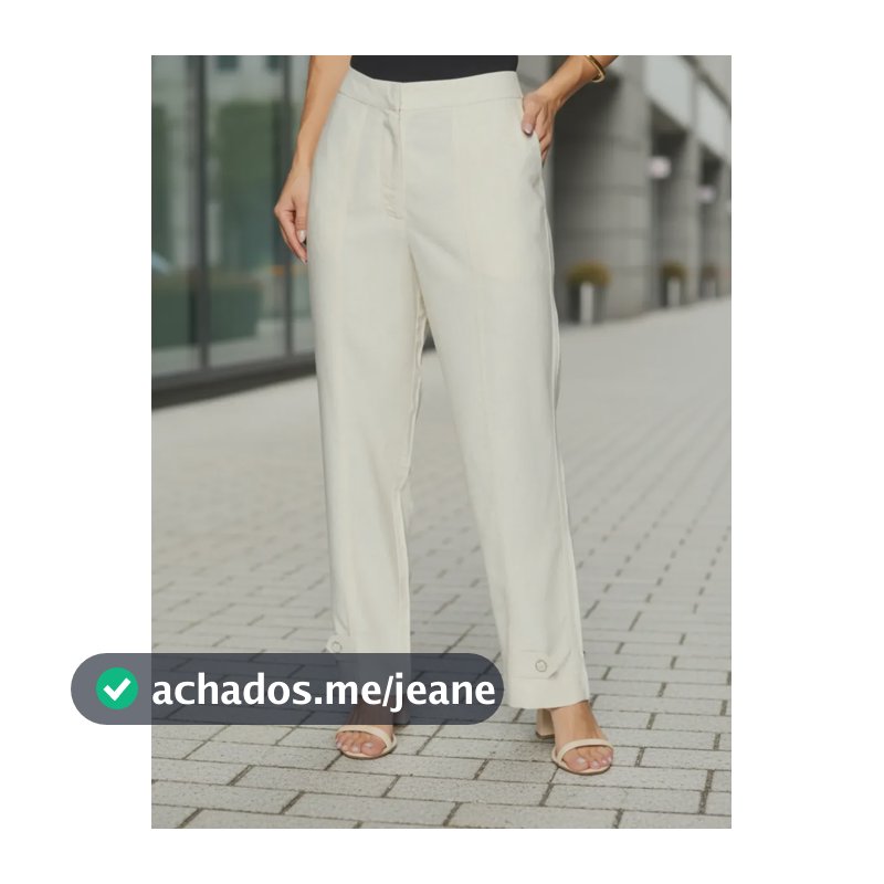 Calça Feminino Hering Alfaiataria Em Linho Cinza Lisa 44
